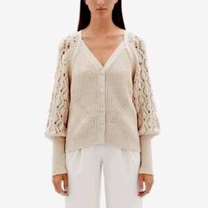 Jonathan Simkhai Beige knit cardigan